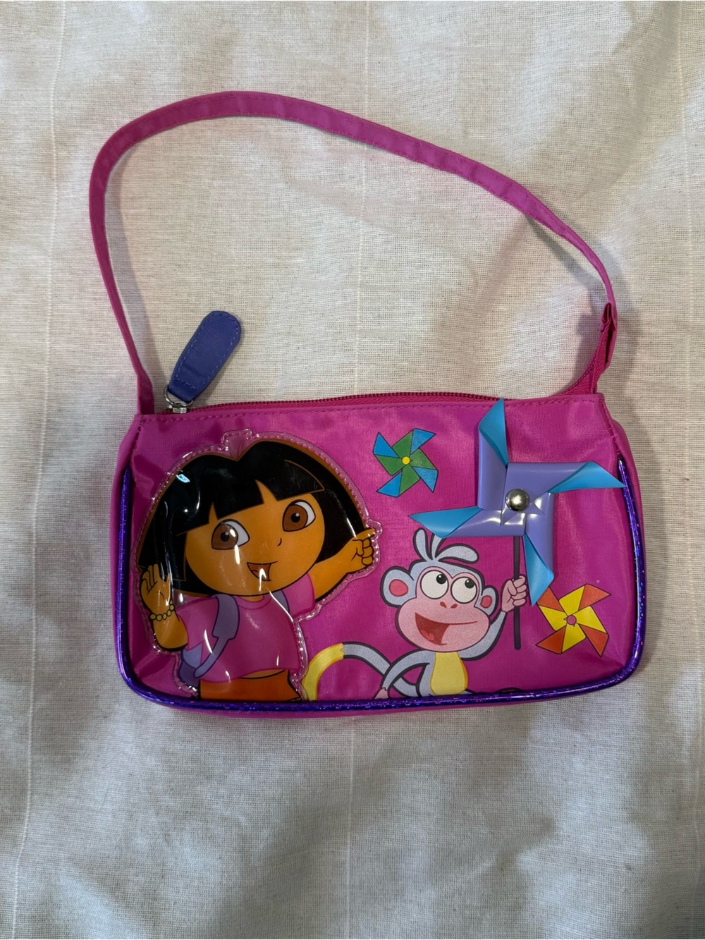 Kids Dora the Explorer Pink Shoulder Bag with Cartoon Character Purse